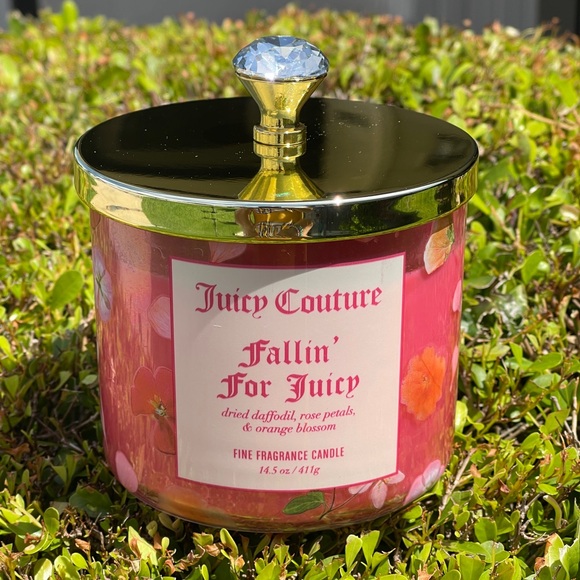 JUICY COUTURE 3 Wick Candle In Fallin’ For Juicy Fragrance Soy Wax Blend - Picture 3 of 12